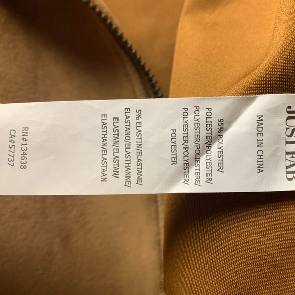 Just fab brown bomber jacket with Sherpa collar, size 3X - Picture 7 of 9